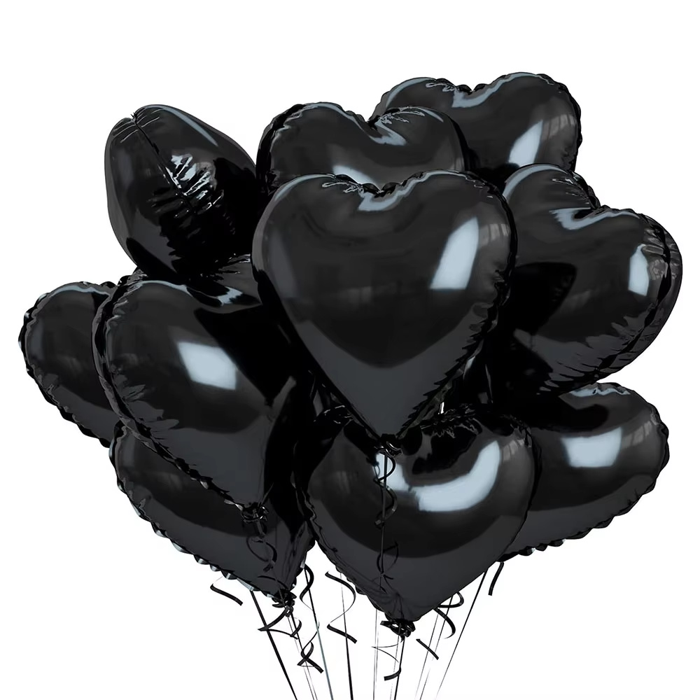 Event & Party Supply Photos - 10 шт. 18-дюймовых черных алюминиевых шаров