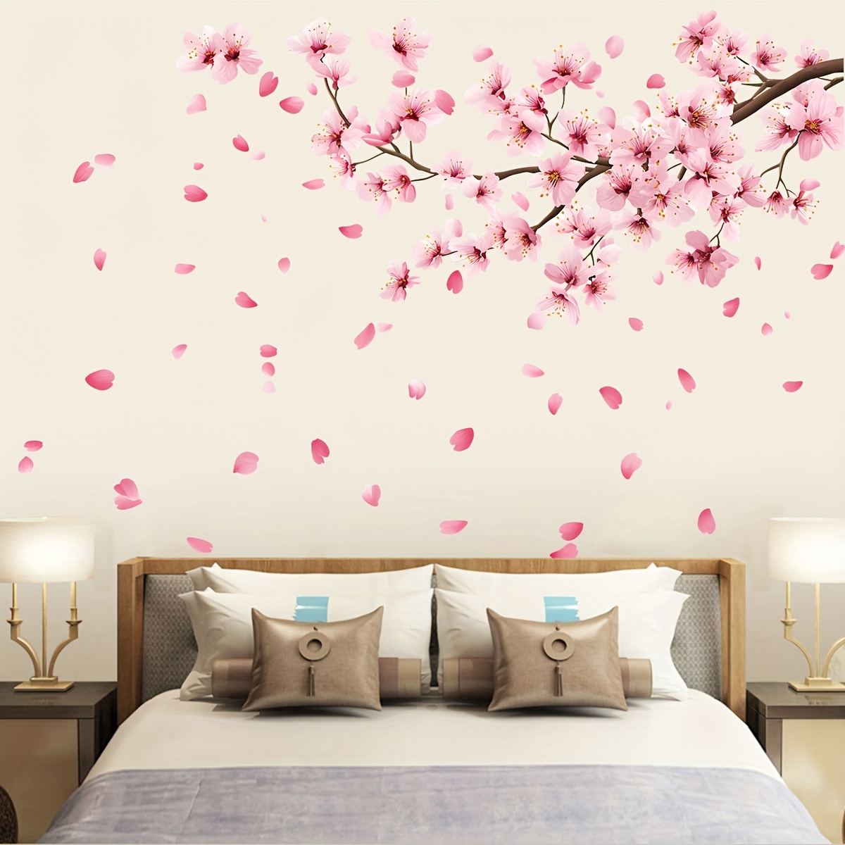Flower Wall Panel - Большие вишневые цветы, наклейки на стену,