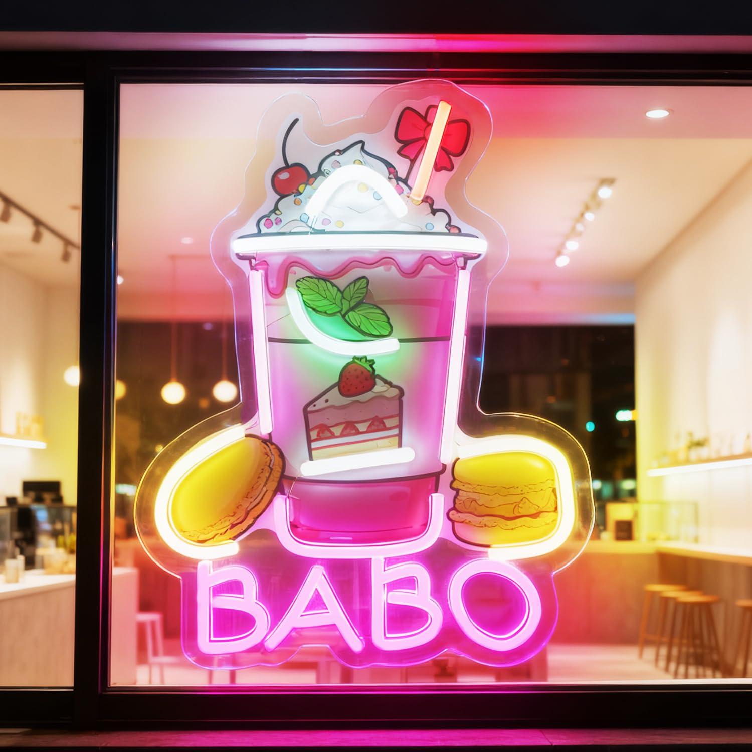 Световая вывеска «Боба» в неон – обзор и цена Neon Sign Party